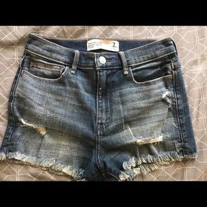 Abercrombie & Fitch High-Rise 2” Denim Shorts
